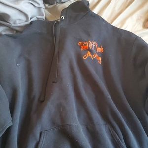 Black and orange Fruit of the loom XL hoodie